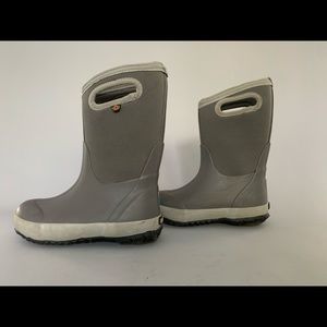 Boys Gray Bogs Winter Boots
